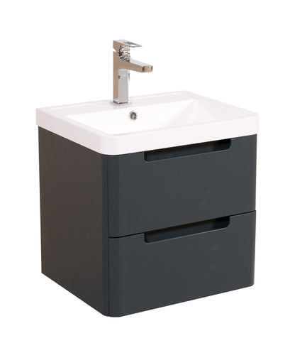 Tailored Bathrooms Monza 500mm Wall Hung Vanity Unit & Basin – Compact Bathroom Furniture