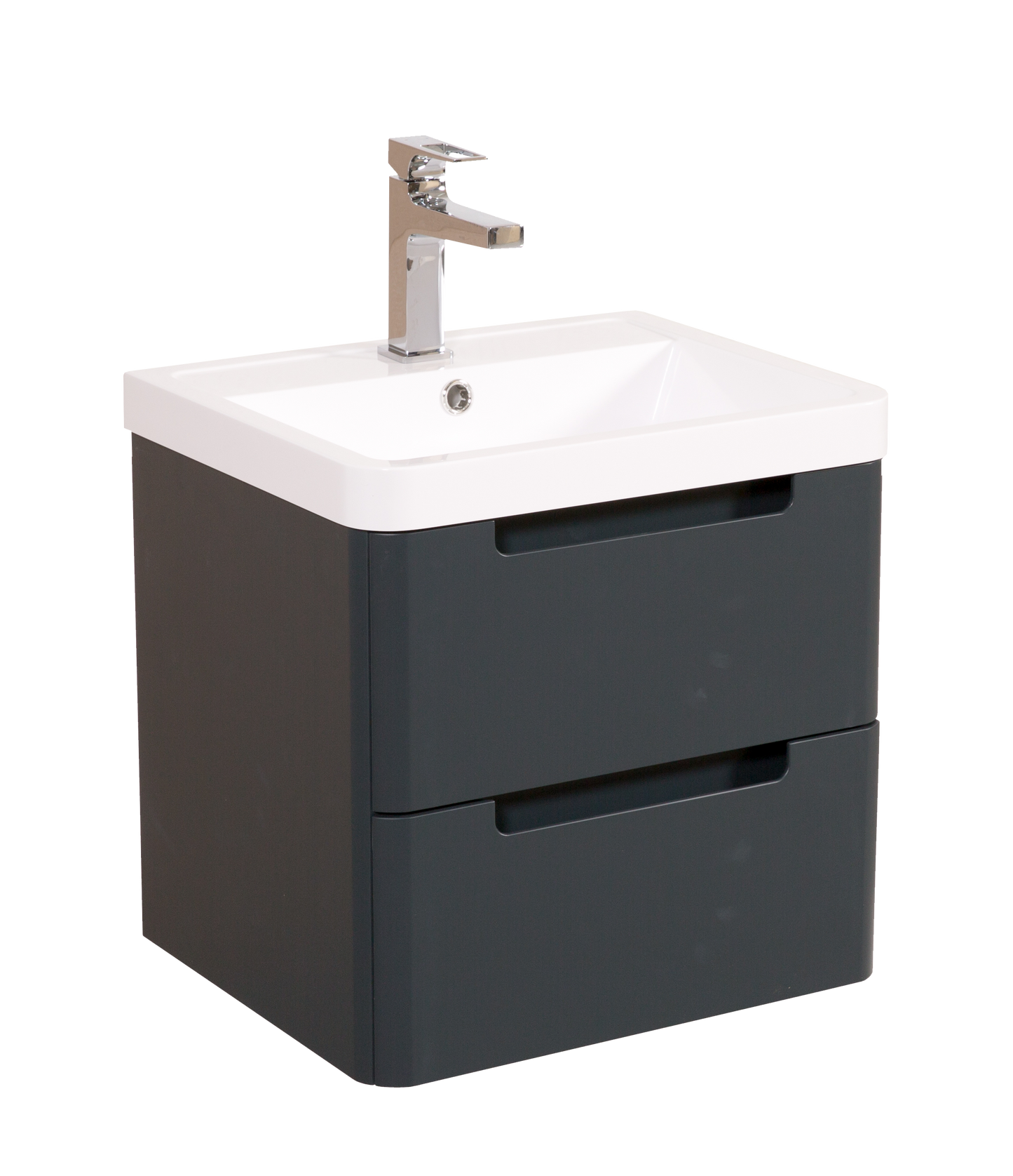 Tailored Bathrooms Monza 500mm Wall Hung Vanity Unit & Basin – Compact Bathroom Furniture