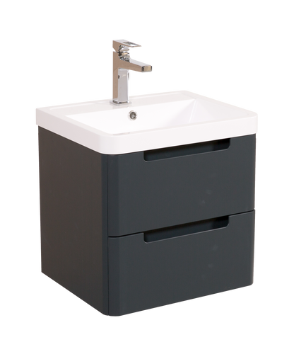 Tailored Bathrooms Monza 500mm Wall Hung Vanity Unit & Basin – Compact Bathroom Furniture