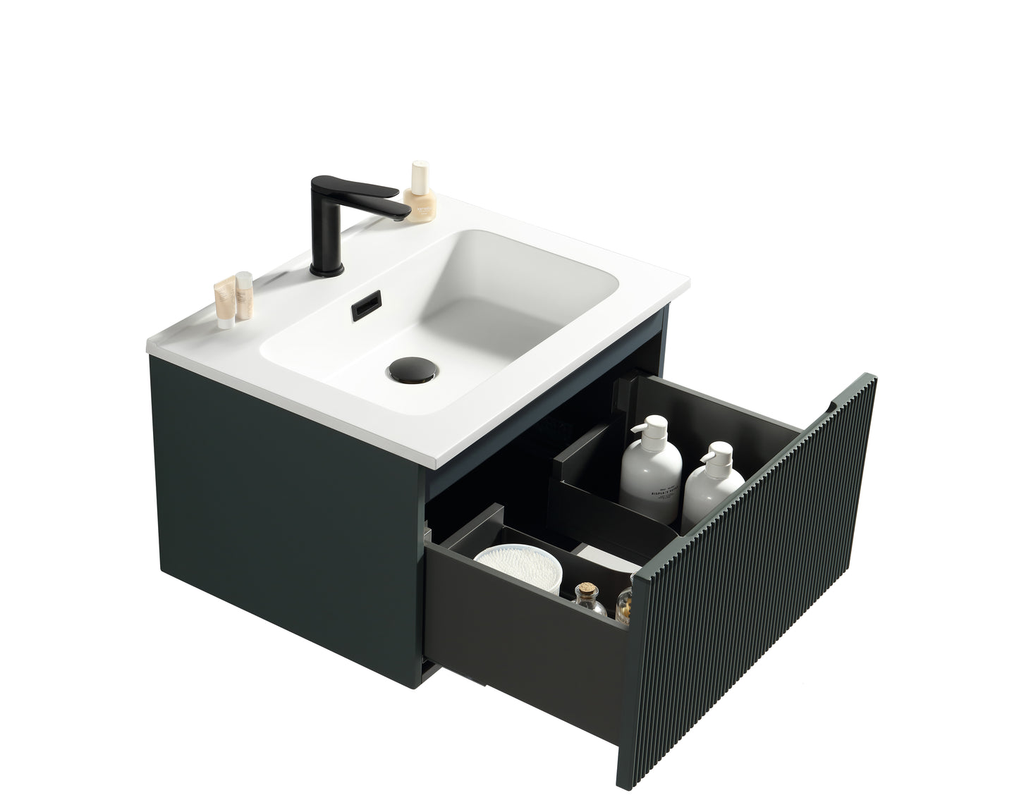 Tailored Bathrooms Flauto 600mm Wall Hung Vanity & Matte Basin