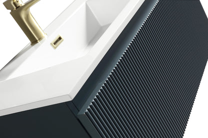Tailored Bathrooms Flauto 800mm Wall Hung Vanity & Matte Basin