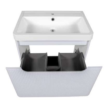 Tailored Bathrooms Monza 600mm Fluted Vanity Unit & Basin | Floor Standing