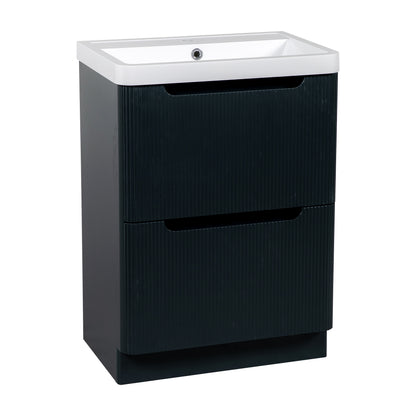 Tailored Bathrooms Monza 600mm Fluted Vanity Unit & Basin | Floor Standing