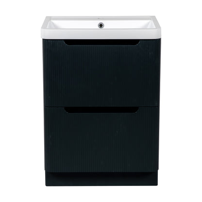 Tailored Bathrooms Monza 600mm Fluted Vanity Unit & Basin | Floor Standing