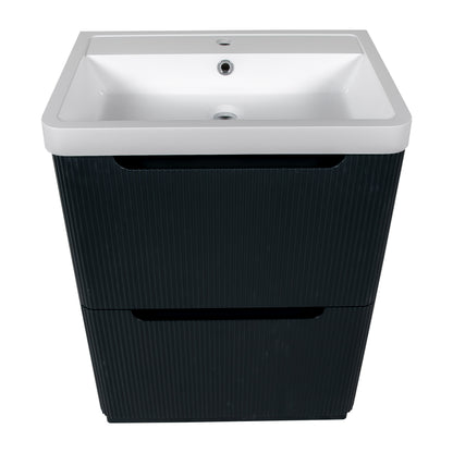 Tailored Bathrooms Monza 600mm Fluted Vanity Unit & Basin | Floor Standing