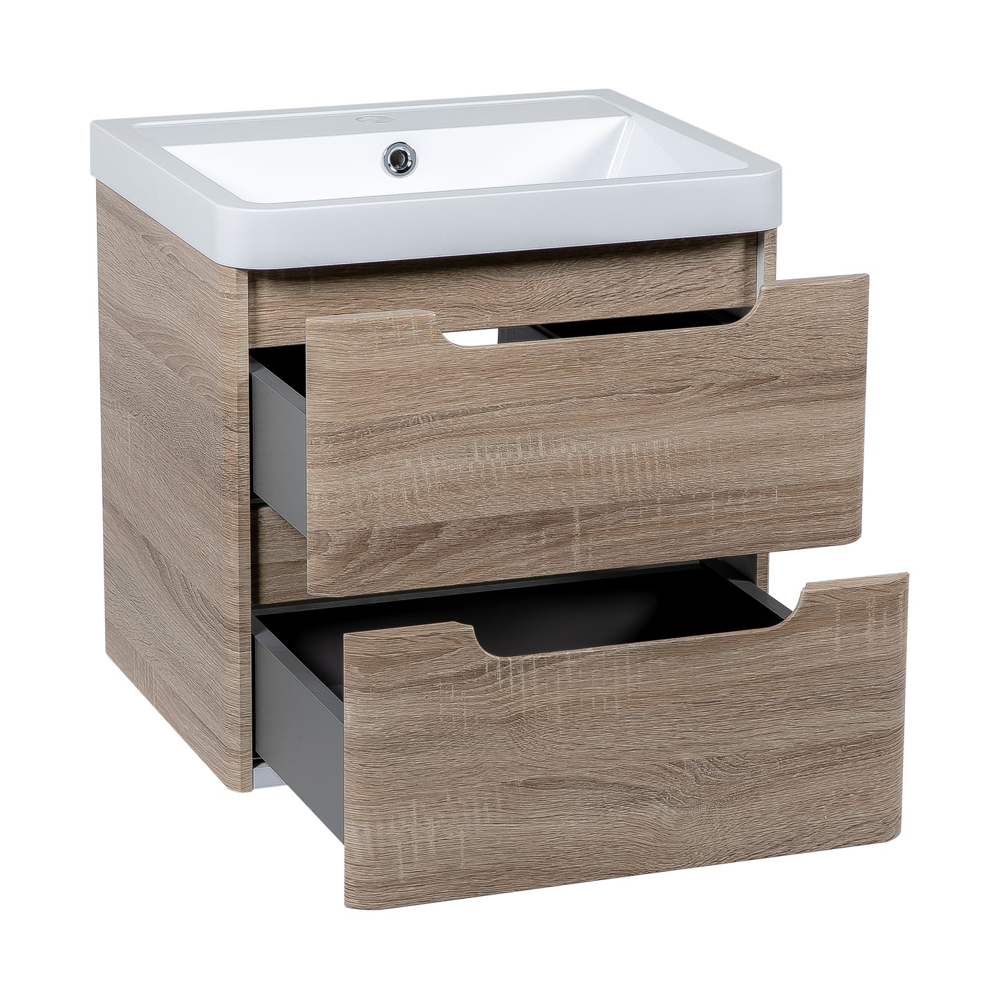Tailored Bathrooms Monza 500mm Wall Hung Vanity Unit & Basin – Compact Bathroom Furniture
