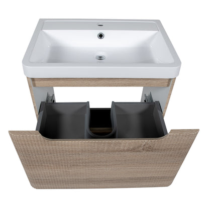 Tailored Bathrooms Monza 600mm Fluted Vanity Unit & Basin | Floor Standing