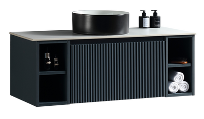 Tailored Bathrooms Flauto 1000mm Wall Hung Vanity with 2 Side Storage Units & Sintered Stone Counter Top