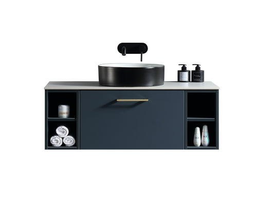 Tailored Bathrooms Piatta 1000mm Wall Hung Vanity with 2 Side Storage Units & Sintered Stone Counter Top