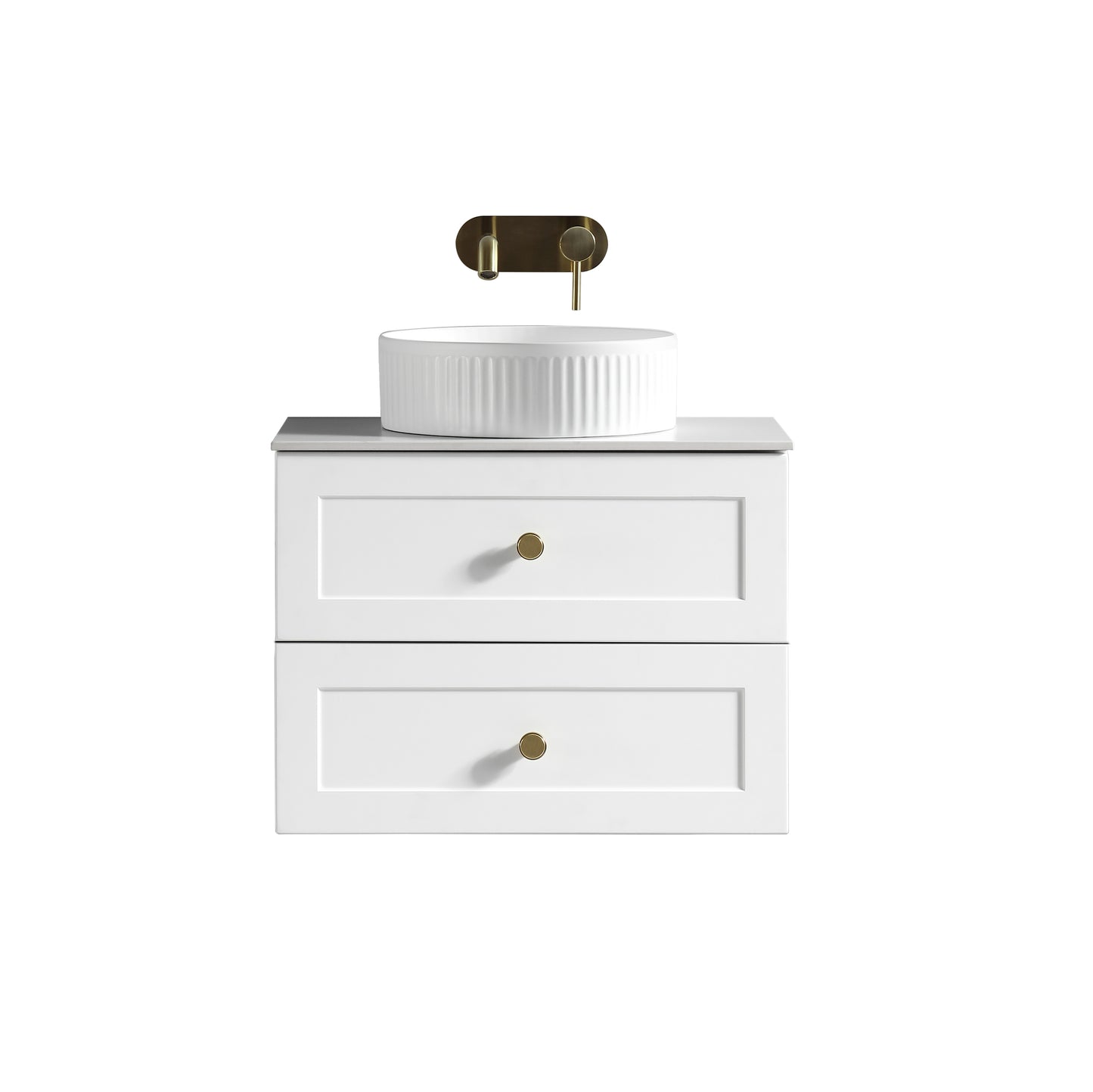 Tailored Bathrooms Bakewell 600mm Wall Hung Vanity Unit with Sintered Stone Countertop