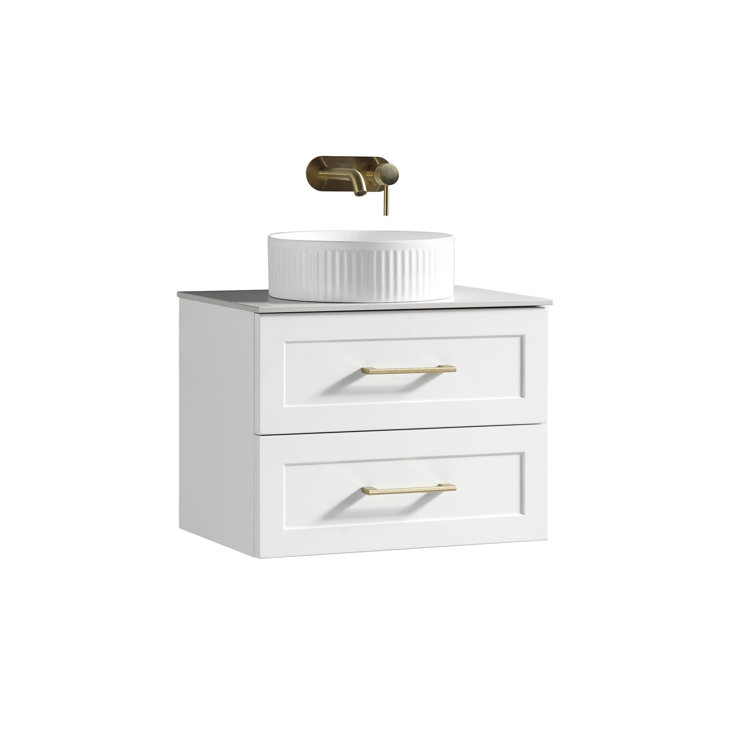 Tailored Bathrooms Bakewell 600mm Wall Hung Vanity Unit with Sintered Stone Countertop