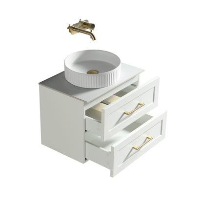 Tailored Bathrooms Bakewell 600mm Wall Hung Vanity Unit with Sintered Stone Countertop