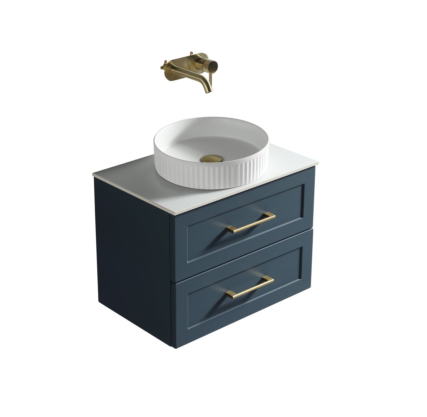 Tailored Bathrooms Bakewell 600mm Wall Hung Vanity Unit with Sintered Stone Countertop