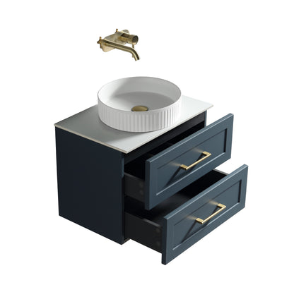 Tailored Bathrooms Bakewell 600mm Wall Hung Vanity Unit with Sintered Stone Countertop