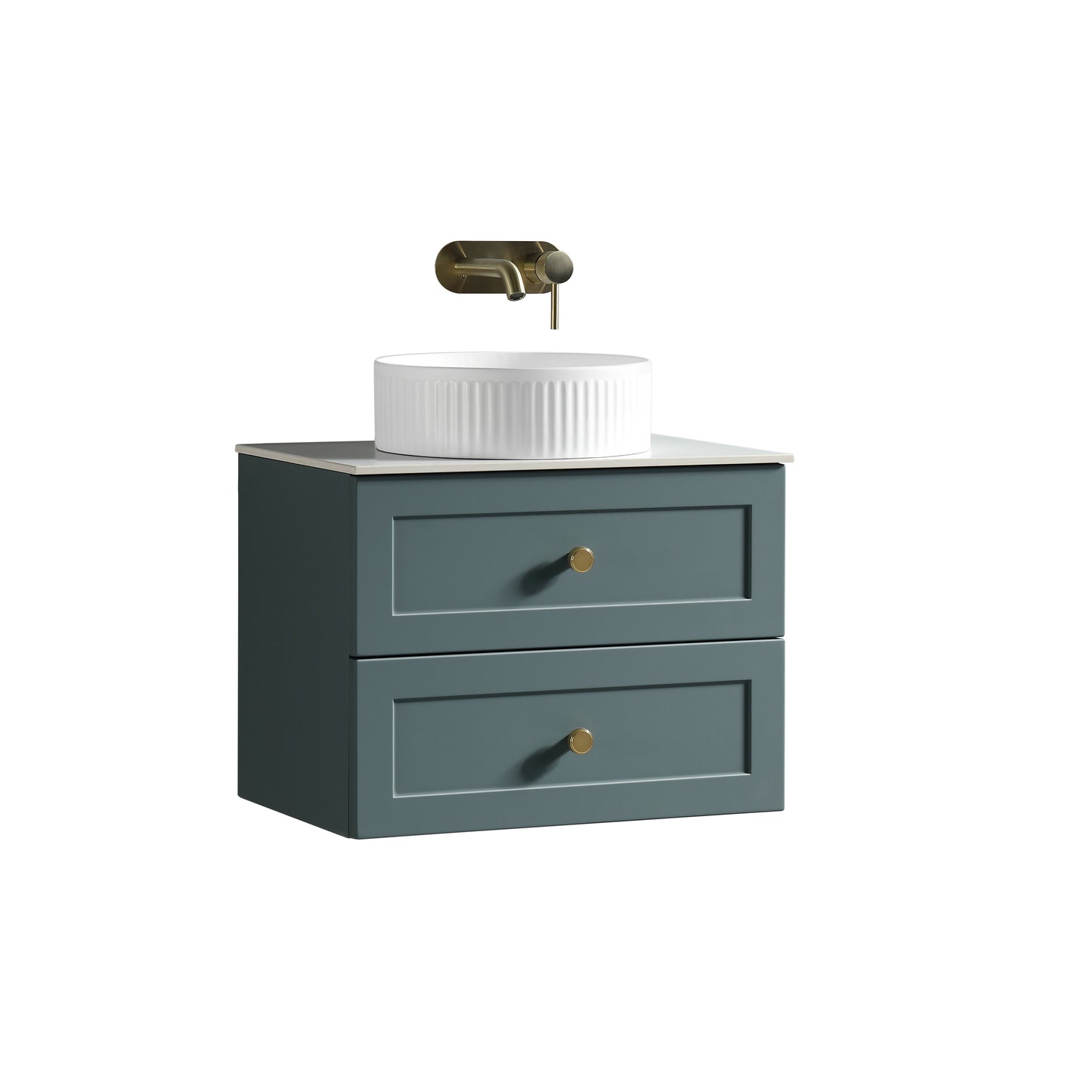 Tailored Bathrooms Bakewell 600mm Wall Hung Vanity Unit with Sintered Stone Countertop