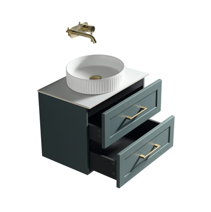 Tailored Bathrooms Bakewell 600mm Wall Hung Vanity Unit with Sintered Stone Countertop