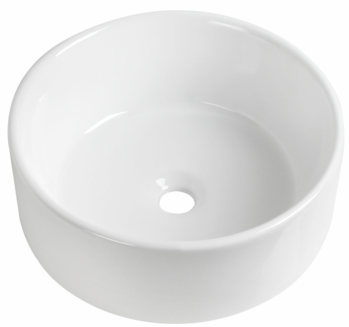 Tailored Bathrooms Rimini Round Countertop Basin - Gloss White - 410mm
