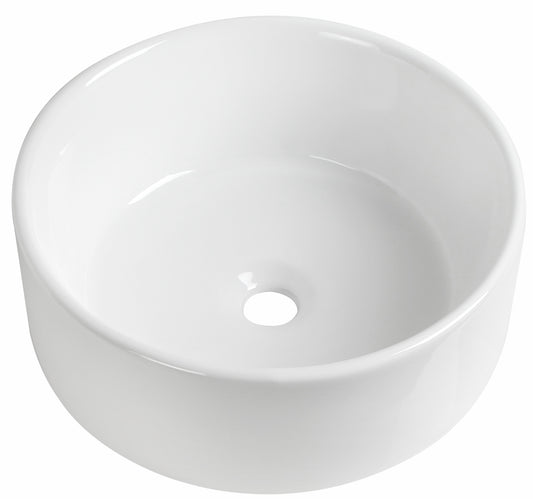 Tailored Bathrooms Rimini Round Countertop Basin - Gloss White - 410mm
