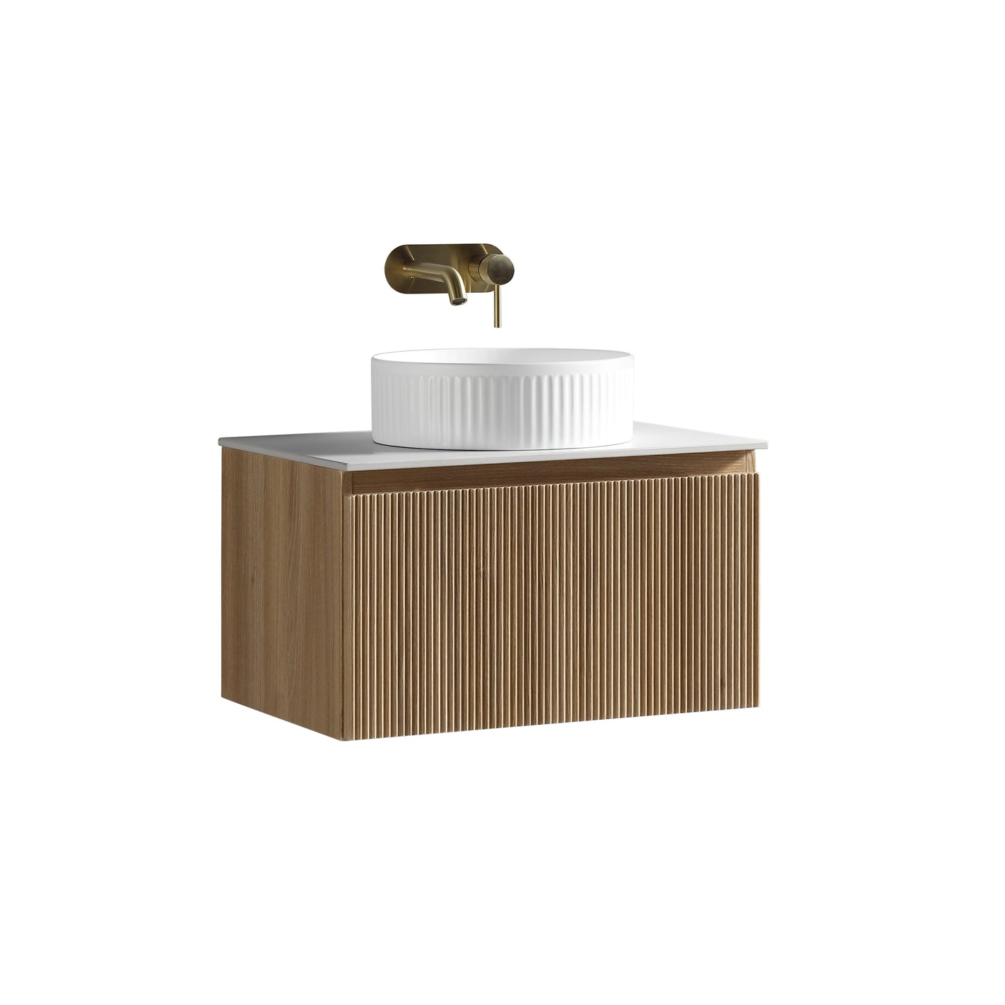 Tailored Bathrooms Flauto 600mm Wall Hung Vanity with Sintered Stone Counter Top – Stylish, Space-Saving, and Built to Last