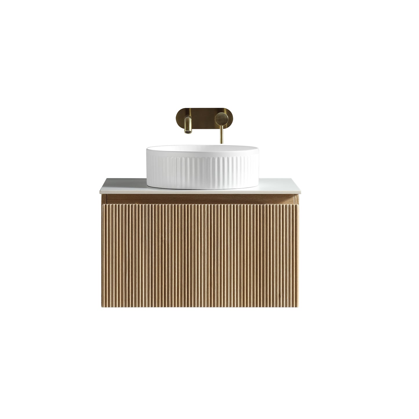 Tailored Bathrooms Flauto 600mm Wall Hung Vanity with Sintered Stone Counter Top – Stylish, Space-Saving, and Built to Last