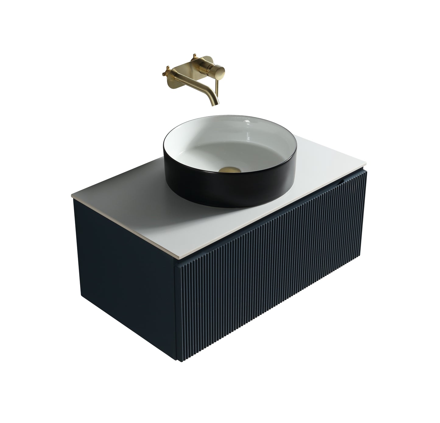 Tailored Bathrooms Flauto 600mm Wall Hung Vanity with Sintered Stone Counter Top – Stylish, Space-Saving, and Built to Last