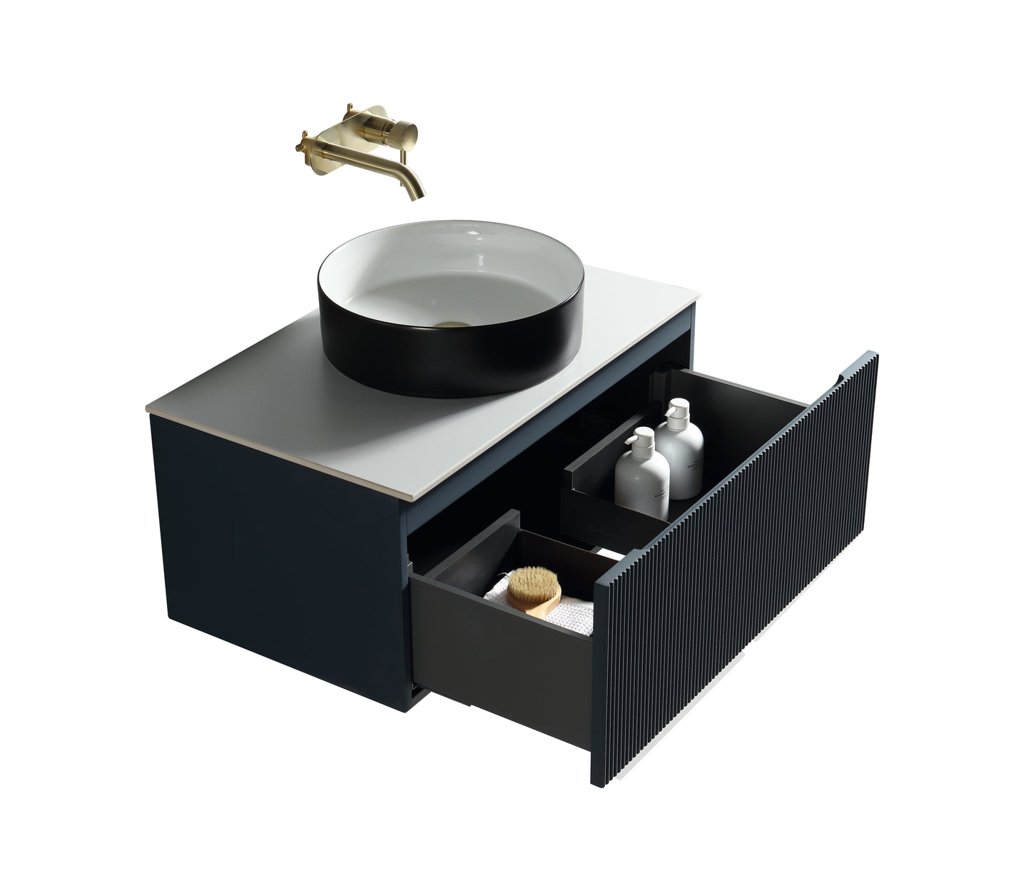 Tailored Bathrooms Flauto 600mm Wall Hung Vanity with Sintered Stone Counter Top – Stylish, Space-Saving, and Built to Last