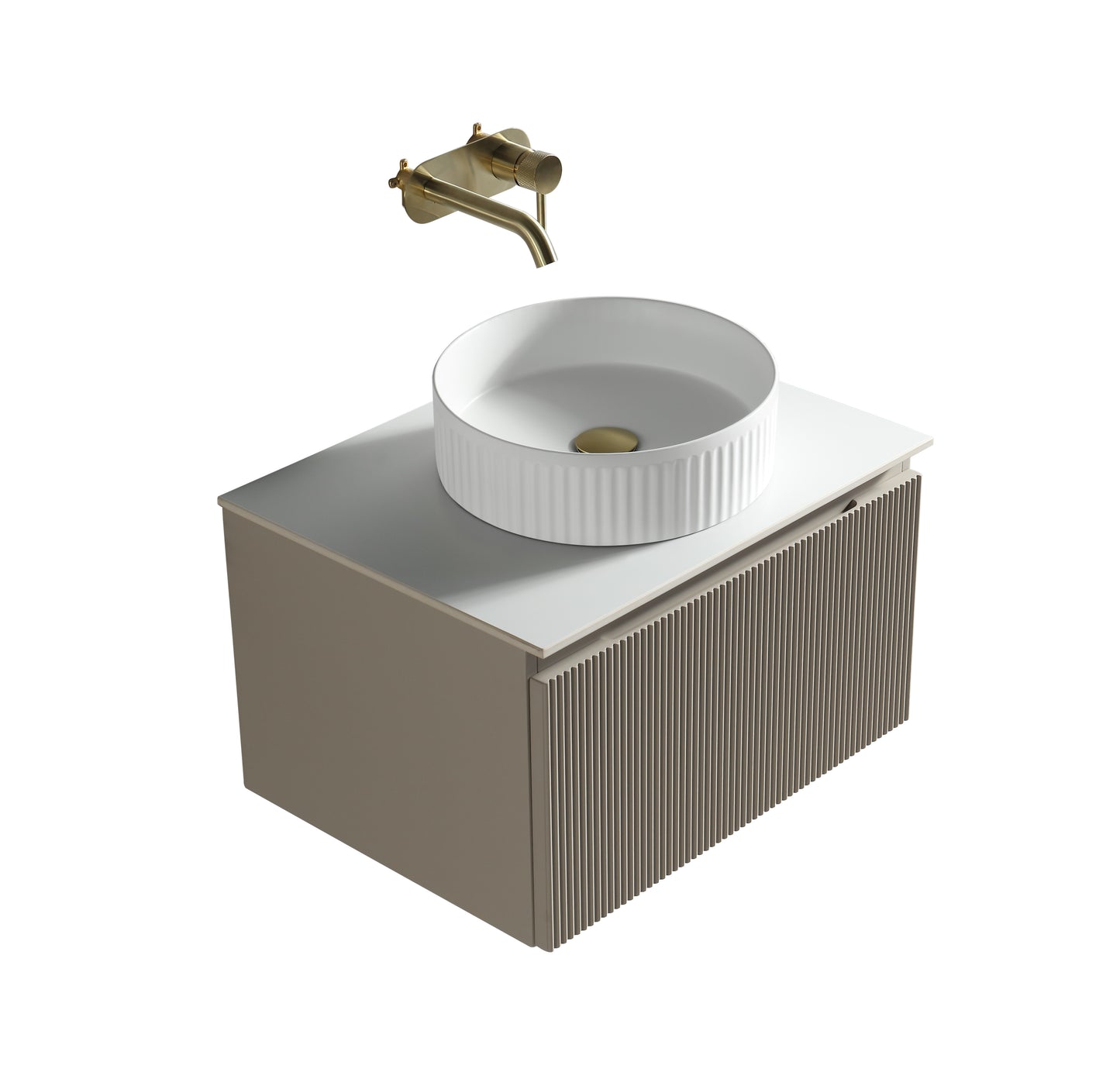Tailored Bathrooms Flauto 600mm Wall Hung Vanity with Sintered Stone Counter Top – Stylish, Space-Saving, and Built to Last