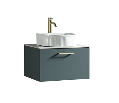 Tailored Bathrooms Piatta 600mm Wall Hung Vanity Unit with Sintered Stone Countertop