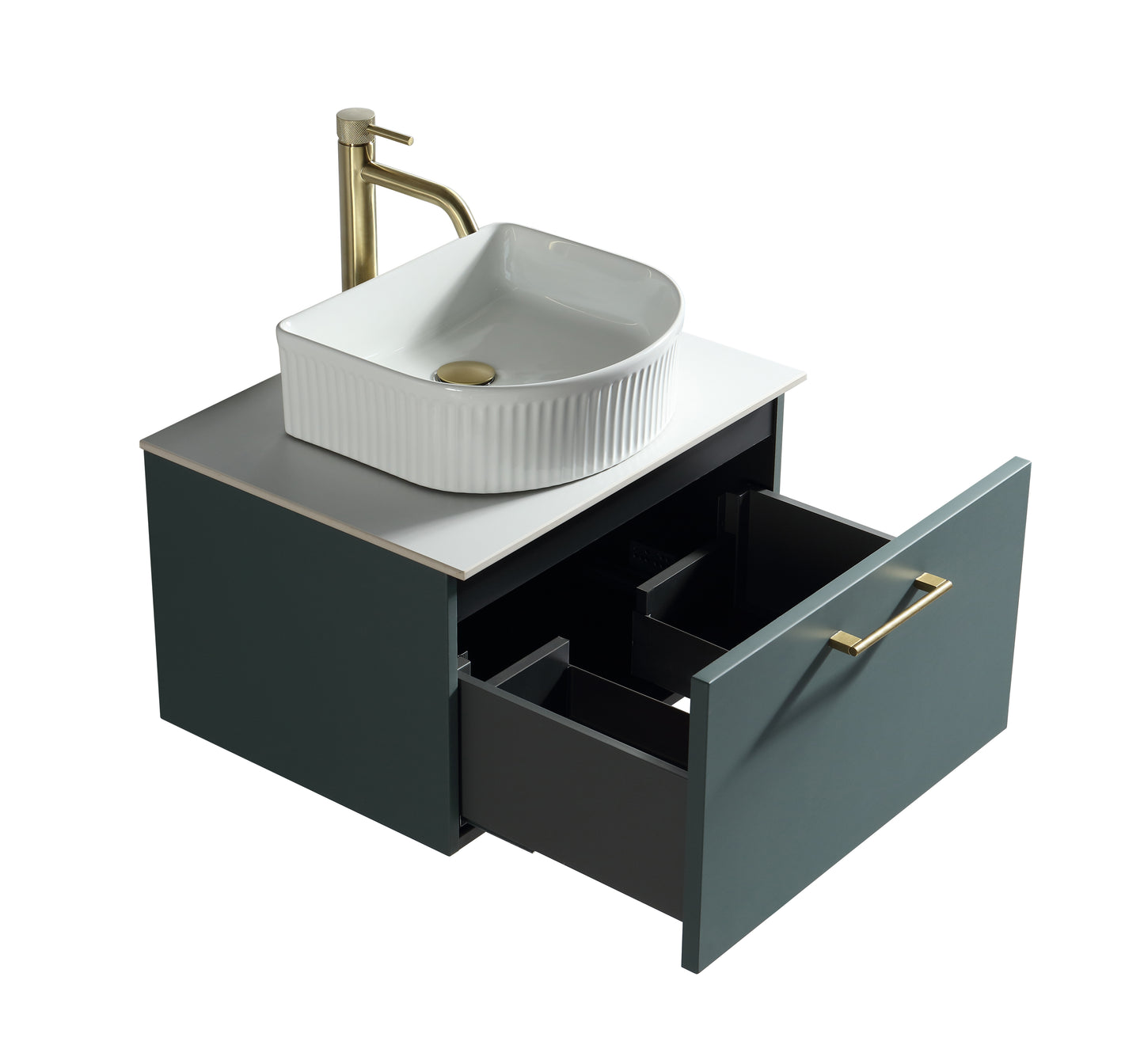 Tailored Bathrooms Piatta 600mm Wall Hung Vanity Unit with Sintered Stone Countertop