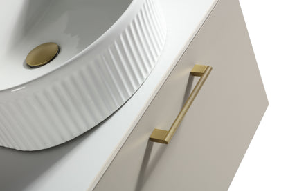Tailored Bathrooms Piatta 600mm Wall Hung Vanity Unit with Sintered Stone Countertop