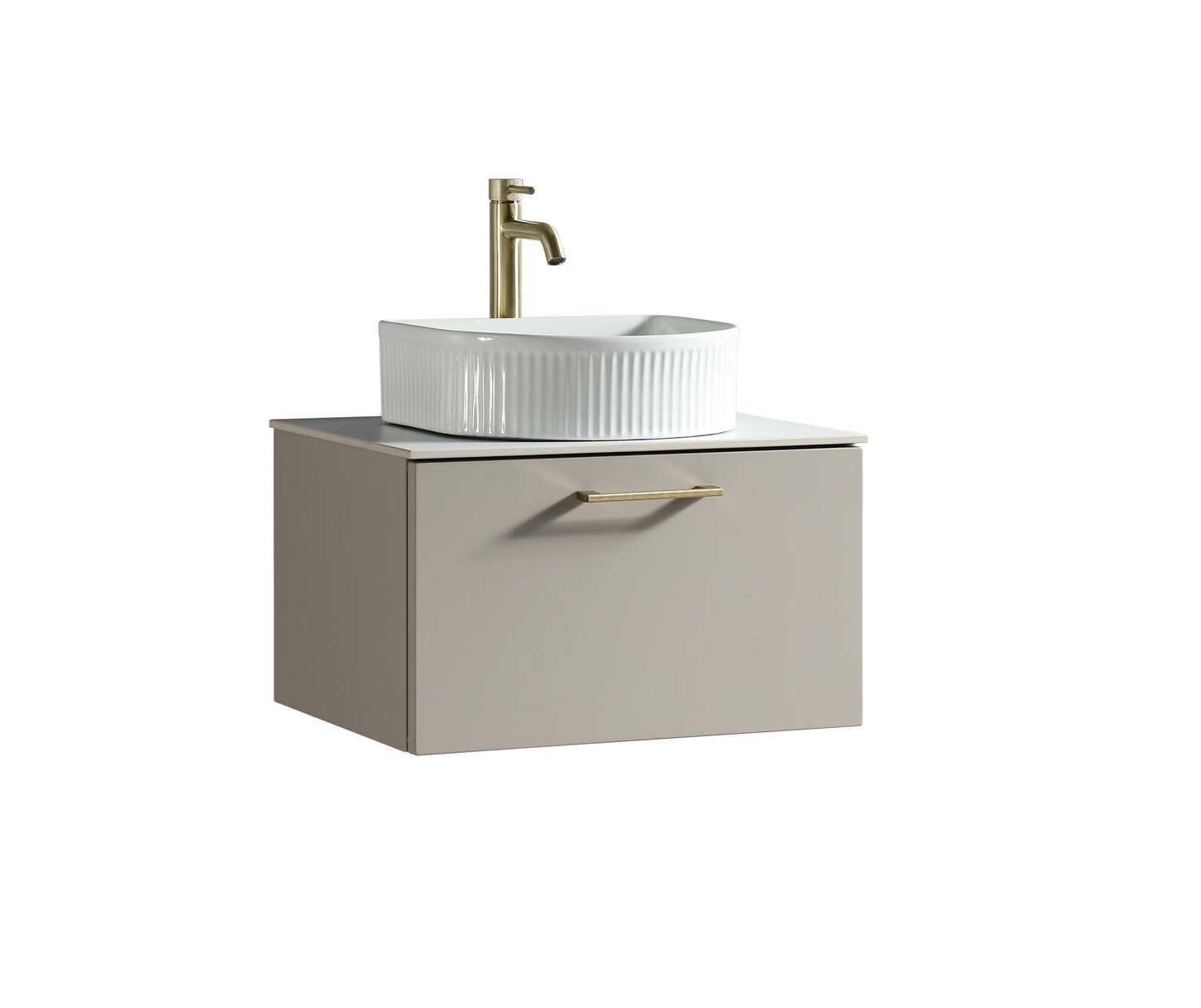 Tailored Bathrooms Piatta 600mm Wall Hung Vanity Unit with Sintered Stone Countertop