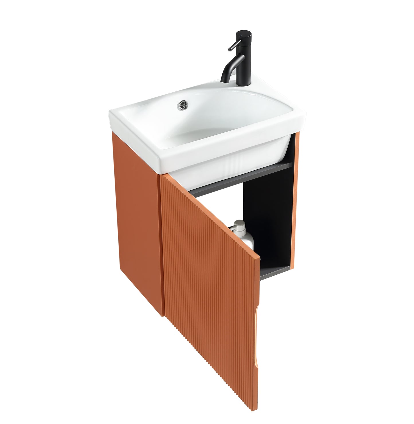 Tailored Bathrooms Flauto Mini 450mm Wall Hung Cloakroom Vanity Unit & Basin
