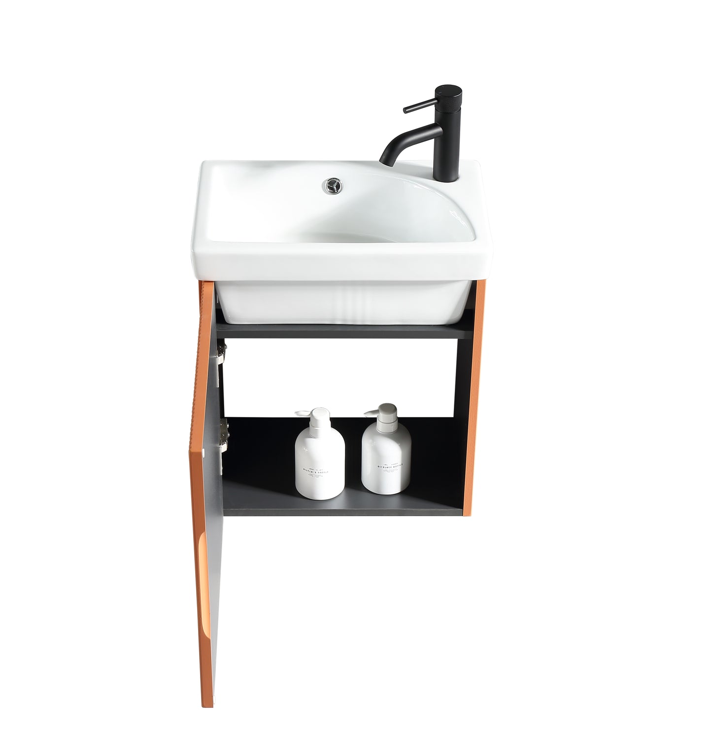 Tailored Bathrooms Flauto Mini 450mm Wall Hung Cloakroom Vanity Unit & Basin