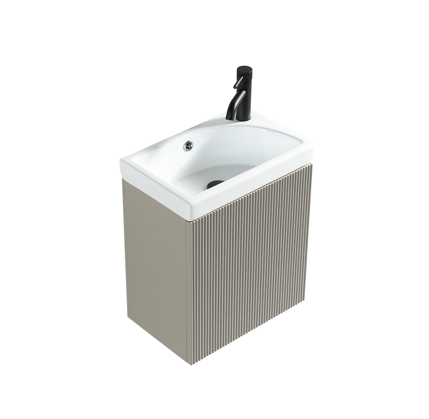 Tailored Bathrooms Flauto Mini 450mm Wall Hung Cloakroom Vanity Unit & Basin