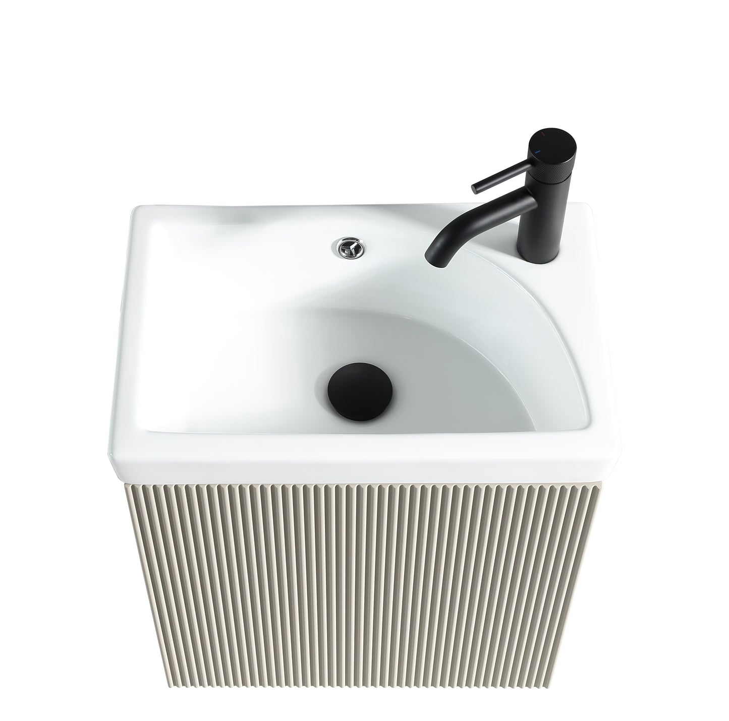Tailored Bathrooms Flauto Mini 450mm Wall Hung Cloakroom Vanity Unit & Basin