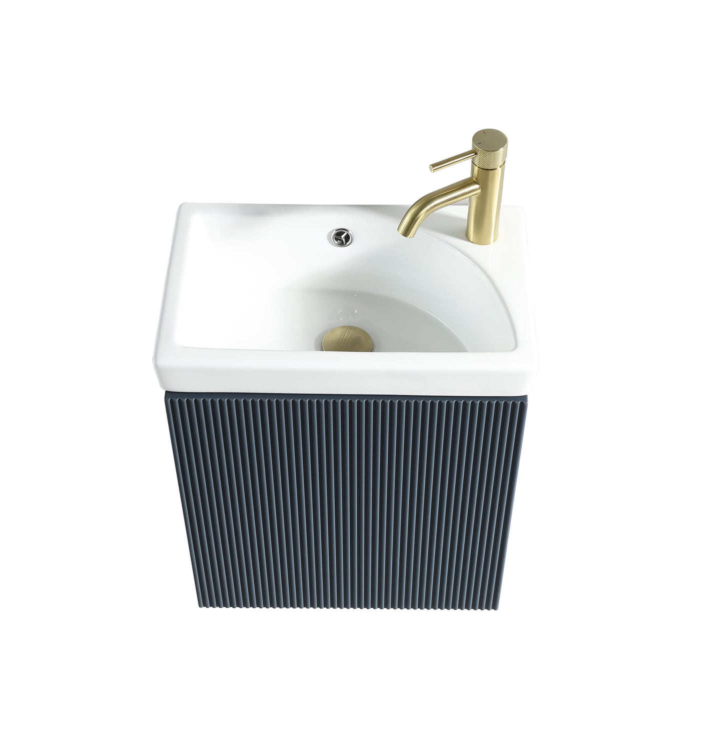 Tailored Bathrooms Flauto Mini 450mm Wall Hung Cloakroom Vanity Unit & Basin