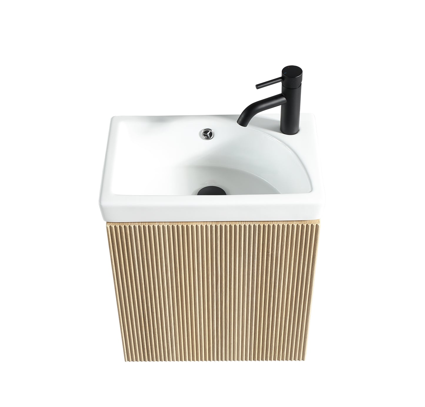 Tailored Bathrooms Flauto Mini 450mm Wall Hung Cloakroom Vanity Unit & Basin