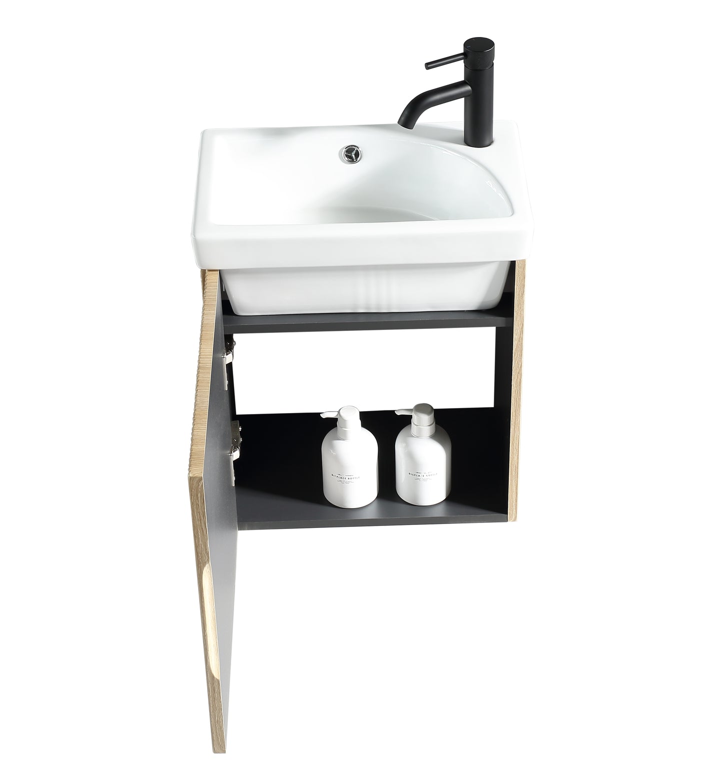 Tailored Bathrooms Flauto Mini 450mm Wall Hung Cloakroom Vanity Unit & Basin