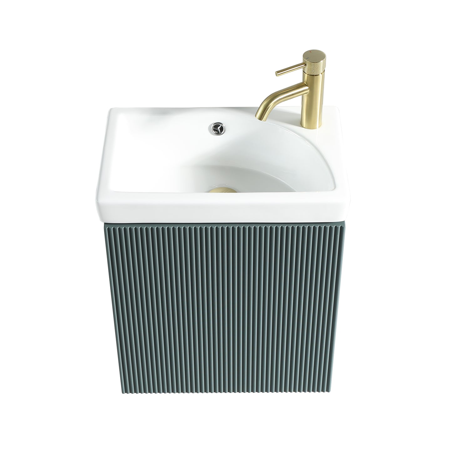Tailored Bathrooms Flauto Mini 450mm Wall Hung Cloakroom Vanity Unit & Basin