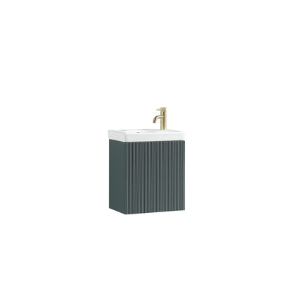 Tailored Bathrooms Flauto Mini 450mm Wall Hung Cloakroom Vanity Unit & Basin
