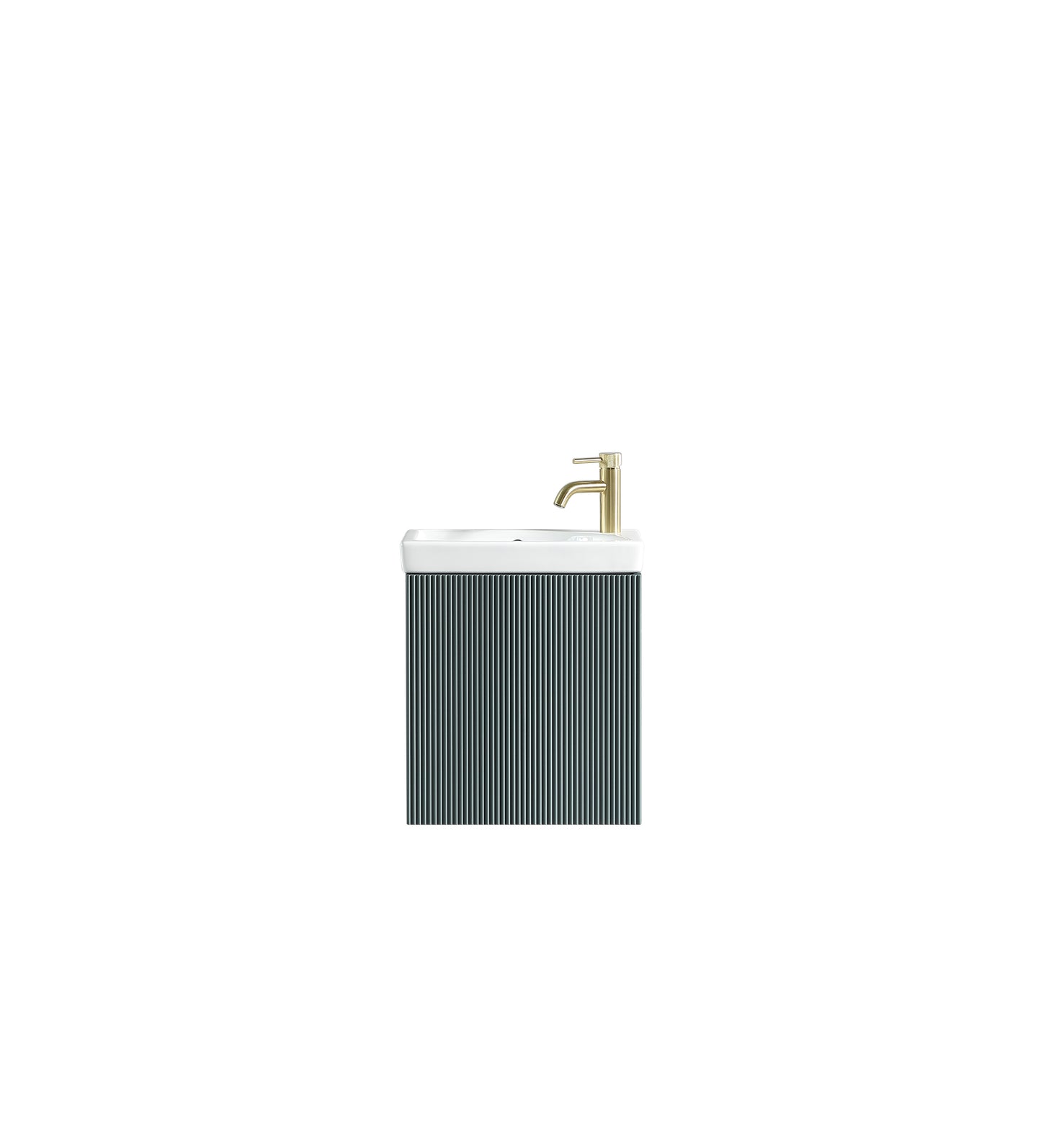 Tailored Bathrooms Flauto Mini 450mm Wall Hung Cloakroom Vanity Unit & Basin