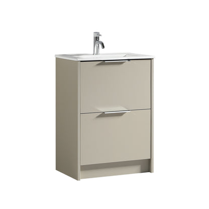 Tailored Bathrooms Sora 600mm Floor Standing Vanity Unit & Basin – Two Drawer