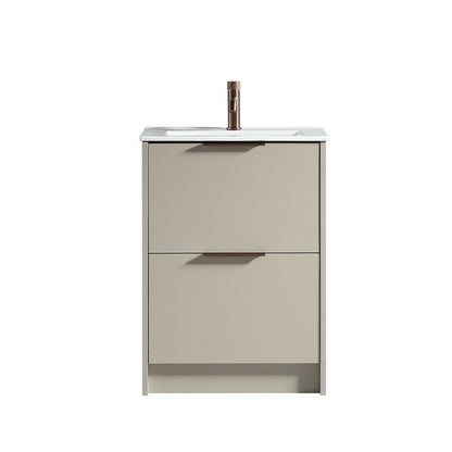 Tailored Bathrooms Sora 600mm Floor Standing Vanity Unit & Basin – Two Drawer