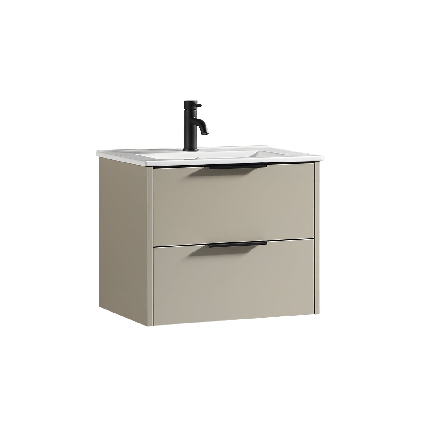 Tailored Bathrooms Sora 600mm Wall Hung Vanity Unit & Basin – Two Drawer