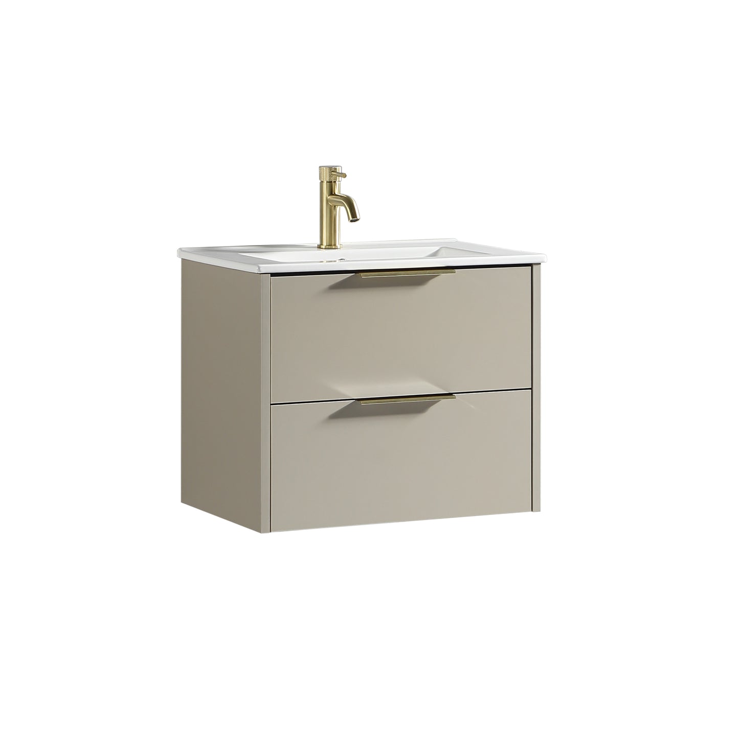 Tailored Bathrooms Sora 600mm Wall Hung Vanity Unit & Basin – Two Drawer