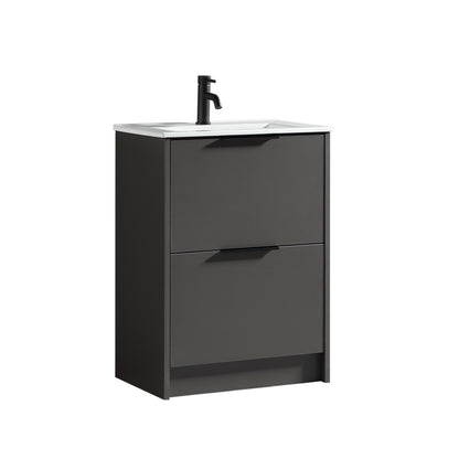 Tailored Bathrooms Sora 600mm Floor Standing Vanity Unit & Basin – Two Drawer