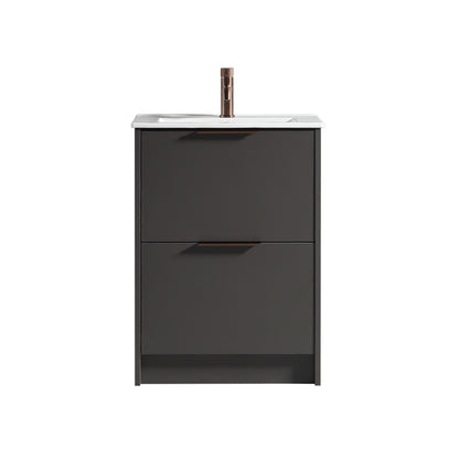Tailored Bathrooms Sora 600mm Floor Standing Vanity Unit & Basin – Two Drawer