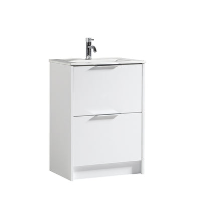 Tailored Bathrooms Sora 600mm Floor Standing Vanity Unit & Basin – Two Drawer