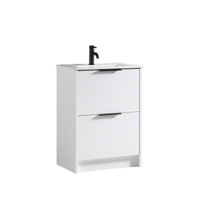Tailored Bathrooms Sora 600mm Floor Standing Vanity Unit & Basin – Two Drawer