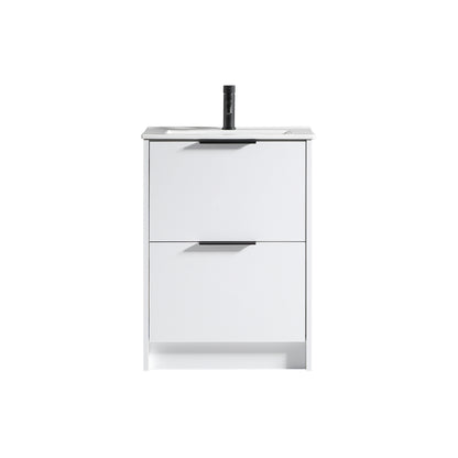 Tailored Bathrooms Sora 600mm Floor Standing Vanity Unit & Basin – Two Drawer